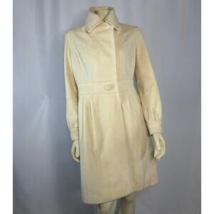 Retro Halogen fitted cream peacoat size medium